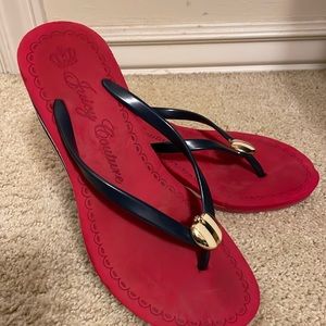 Juicy Couture Sandals Red flip flops size 9